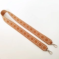 Orange and white geometric pattern replacement handbag strap with gold metal hooks - Short Style / Yellow