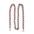 Smoky pink acrylic thick chain strap for bags with gold lobster clasps and large links - 100cm / Pink