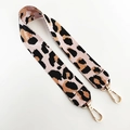 Tracolla larga con stampa leopardata colorata e moschettoni dorati per borse - Stile Corto / Rosa