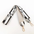 Thick colorful camouflage canvas replacement strap for handbags with gold metal hooks - Khaki Black White Gray
