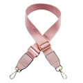 Adjustable pink nylon shoulder strap with gold metal buckles for cross-body bags - Silver Clasp / Pink