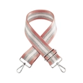 Detail of adjustable pink and silver glitter woven bag strap with metal lobster clasps - Dark Pink + Silver Buckle
