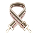 Tracolla a righe spessa 5cm con ganci dorati per borse a tracolla regolabile - Rosa Riso