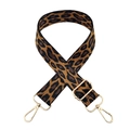 Correa ajustable para bolso con estampado de leopardo y herrajes dorados metálicos - Leopardo Marrón 1