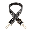 Adjustable leopard print bag strap with luxury gold metal hardware and lobster clasps - Pattern 154 + Gold Buckle