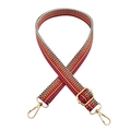 Adjustable 2.5cm colorful geometric woven shoulder strap for bags and phone cases - Gold Buckle / Orange