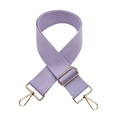 Lavender adjustable wide cotton bag strap with polished gold-tone metal lobster clasps - M24-Light Purple