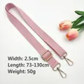 Pink 2.5cm adjustable cotton shoulder strap with gold-tone metal buckles for women's bags - Gold Buckle / Pink