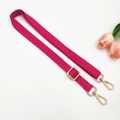 Adjustable rose red 2cm shoulder strap replacement with gold metal lobster clasps - Gold Buckle / Rose Red