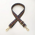 Correa de hombro ajustable bohemia de 2,5 cm en jacquard con mosquetones dorados - Argyle