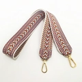 Wide woven chevron shoulder strap with golden lobster clasps for crossbody bags - Light Blue