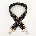 Adjustable wide guitar strap for handbags with colorful sunburst pattern and gold hooks - Pattern D4-Gold Buckle