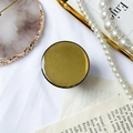 Detail of round golden glitter phone socket with black base on a luxury setting - Resin Round Glitter (Black Gold) / Black Gold
