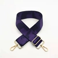 Ethnic jacquard wide bag strap with purple camouflage pattern and golden hooks - K-Purple