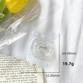 Supporto per telefono a forma di orso con glitter blu e fiocco olografico - Fiocco in strass Orso Grasso / Bianco