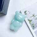 Support de téléphone ours vert menthe avec finition en résine brillante semi-transparente - Support Ours Macaron / vert clair
