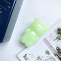 Gummy bear phone grip holder in translucent light green color with expandable design - Macaron Bear Holder / Fluorescent Green