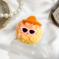 Süße gelbe Puppe mit rosa Sonnenbrille und Strickmütze klappbarer Handyhalter - Orange