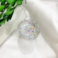 Supporto per telefono olografico con glitter argento e paillettes colorate brillanti - Cristallo Stellato - Palla Colorata