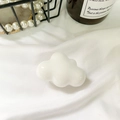 Minimalist cloud-shaped phone grip in solid white with a glossy 3D resin finish - White