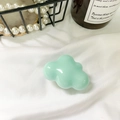 Collapsible cloud phone grip in macaron mint green with a glossy resin finish - Light Green