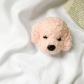 Supporto cellulare in lana d'agnello rosa, simpatico cane teddy 3D morbido da donna - Cane-Rosa