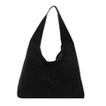 Elegante borsa tote nera con stampa leopardata e consistenza morbida da donna - Nero