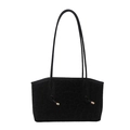 Black leopard print tote bag with slim shoulder straps and embossed logo detail - No Pendant / Black