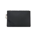Pochette gris foncé à motifs circulaires avec dragonne amovible pour un look élégant - Monogramme Vintage Noir