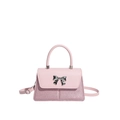 Rosafarbene Handtasche mit Glitzerstoff und Metallelementen für Damen zum Umhängen - Rosa