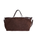 Bolso tote mate marrón oscuro con gran capacidad y correa de hombro ajustable - café
