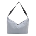 Bolso hobo minimalista de nailon impermeable gris azulado claro con correa ajustable - Azul