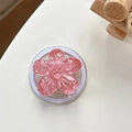 Close-up of pink cherry blossom phone grip with glitter finish and magsafe base - Magnetic Glitter Cherry Blossom - Pink