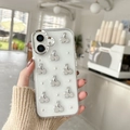 Detalle de funda brillante con cerezas de diamantes y perlas para iPhone 16 Pro - Perla de Plata Cereza Grande (Epoxi con Brillo Galvanizado) / iPhone 17 Pro Max