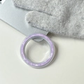 Dettaglio della base di supporto magnetico per telefono viola chiaro con motivo a marmo - Motivo a Conchiglia - Violetto