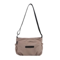 Bolso bandolera chic de nailon fruncido para mujer con múltiples compartimentos - Caqui