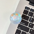 Macro del supporto per cellulare con granchio blu 3D e finitura arcobaleno olografica - Supporto per Sfera di Cristallo - Bolla da Sogno - No. 16