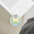 Detail of a transparent iridescent phone socket with a 3D butterfly design - Dreamy Bubble Crystal Ball Style (84)