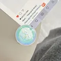 Macro shot of circular phone grip featuring green glitter sequins and smooth gradient finish - Dreamy Bubble Crystal Ball Style (96)