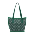 Klassische grüne Shopper-Tasche mit Fischschuppen-Muster und langen Schulterriemen - Grün