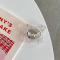 Detail of butterfly phone socket with built-in mirror and pink glitter sparkles - Transparent Stand - Butterfly Mirror - Pink