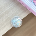 Detail of round acrylic phone socket with 3D koala and cartoon house miniature charms - Transparent Stand Ball House Grey Koala