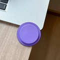 Close-up of matte purple magnetic phone socket on a laptop for desk setup use - Dark Purple