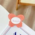 Glinsterende oranje vlinder telefoonhouder met lovertjes en Butterfly-opdruk - Oranje