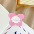 Pink glitter butterfly phone socket stand with sparkling sequins and butterfly print - Deep Pink