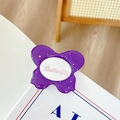 Purple glitter butterfly phone grip with Butterfly text and resin sparkle finish - Deep purple
