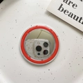 Magnetische MagSafe-Spiegel-Handyhalterung mit rotem Metallring auf einer Keramikschale - Magnetfuß - Dopamin-Spiegel (Rot) / Rot