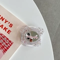 Glitter vlinder telefoonhouder met spiegel en roze vlinder ontwerp op witte basis - Magnetisch - Vlinderspiegel - Roze