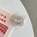 Glinsterende beer telefoonhouder met vlinderspiegel en roze glitter pailletten - Magnetisch - Vlinderspiegel - Rood