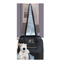 Creative black polka dot shoulder bag with cute plush bear charm for daily casual use - With Pendant / Black